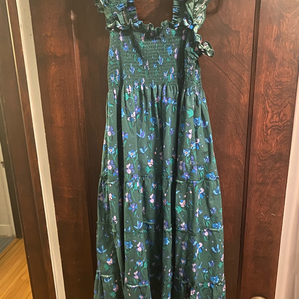 Hill House Ellie Nap Dress XL Green Space Floral